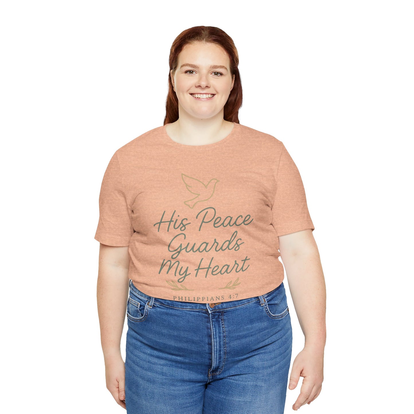 His Peace Guards My Heart Tee — Philippians 4:7 Christian Dove T-Shirt