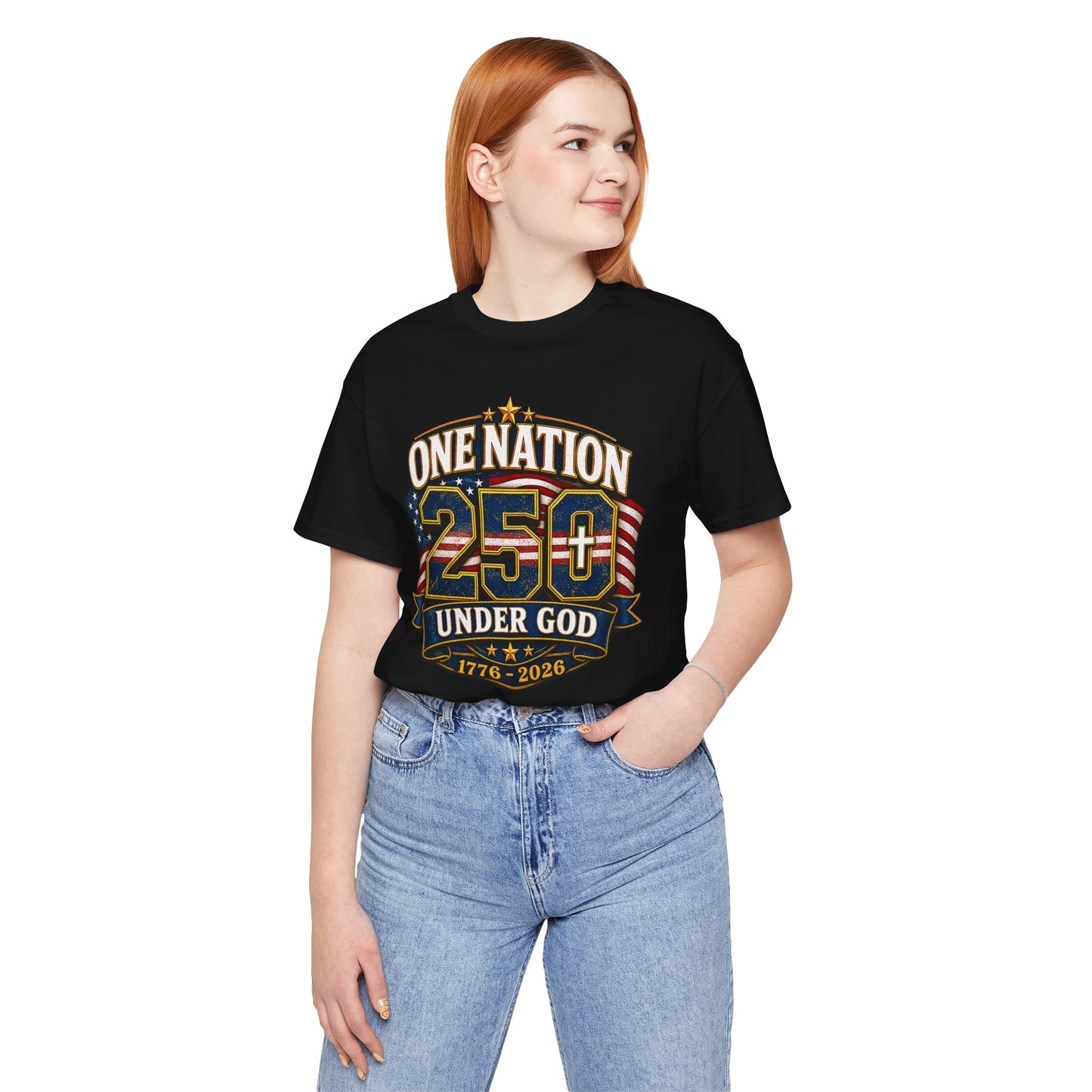 250th USA Independence T-Shirt — "One Nation Under God" 1776–2026 Patriotic Tee