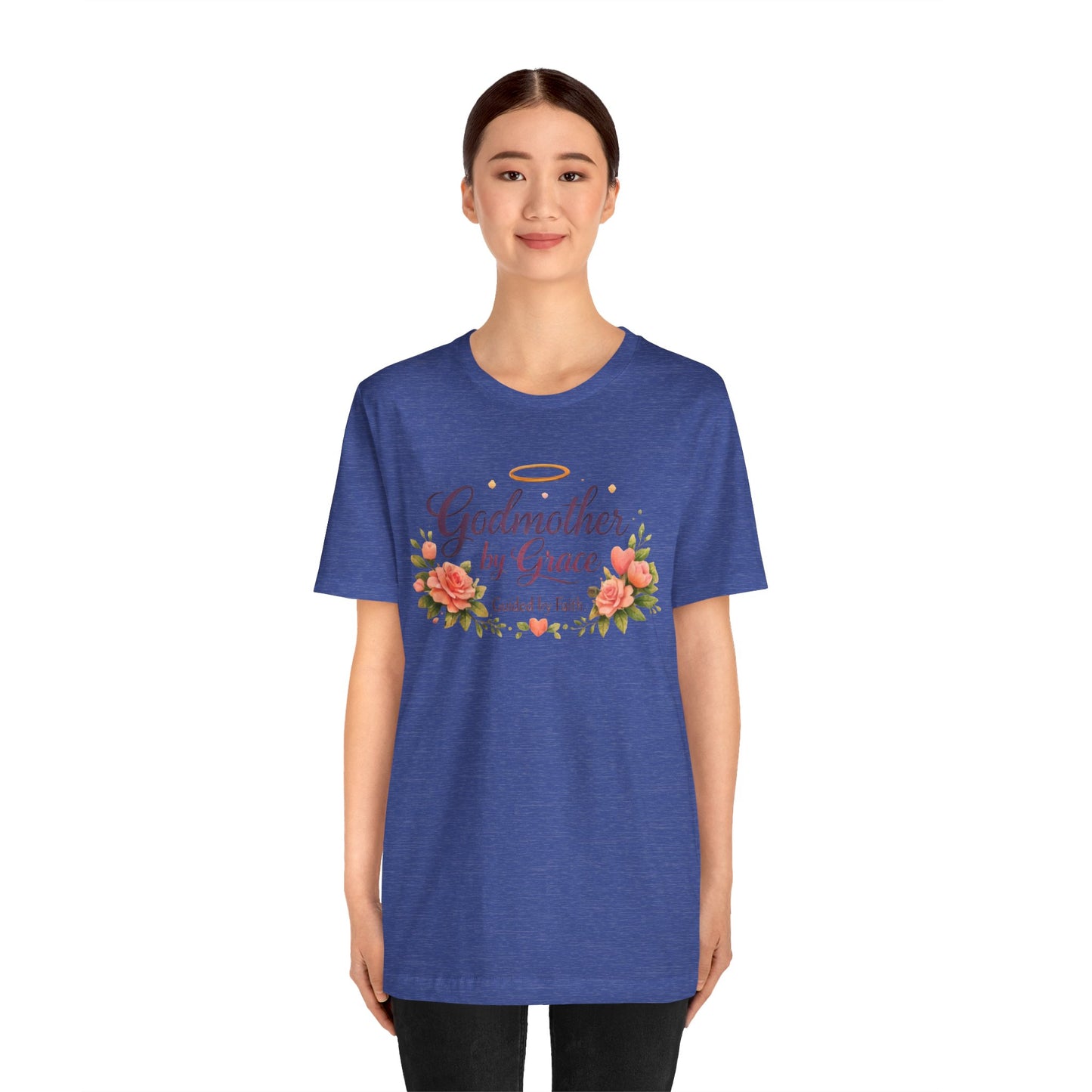 Godmother by Grace Floral Tee — 'Guided by Faith' Godmother T-Shirt