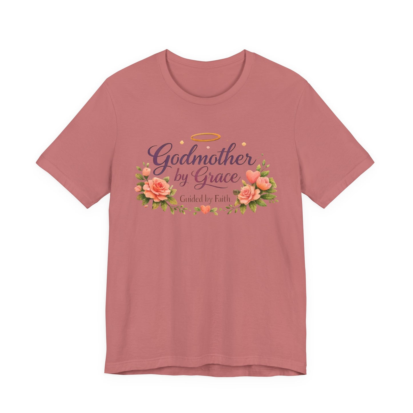 Godmother by Grace Floral Tee — 'Guided by Faith' Godmother T-Shirt