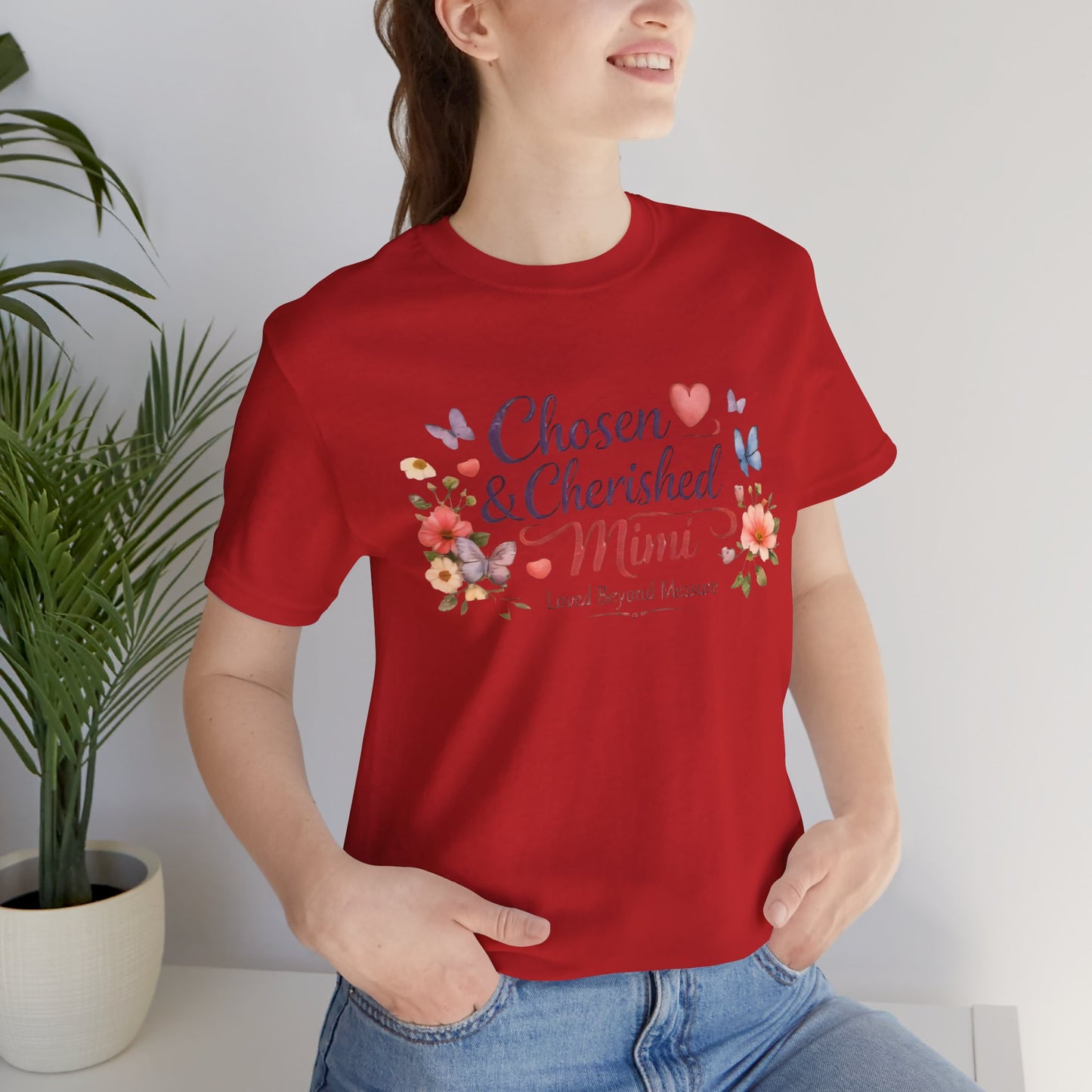 Chosen & Cherished Mimi Tee — Floral 'Loved Beyond Measure' Grandma Shirt