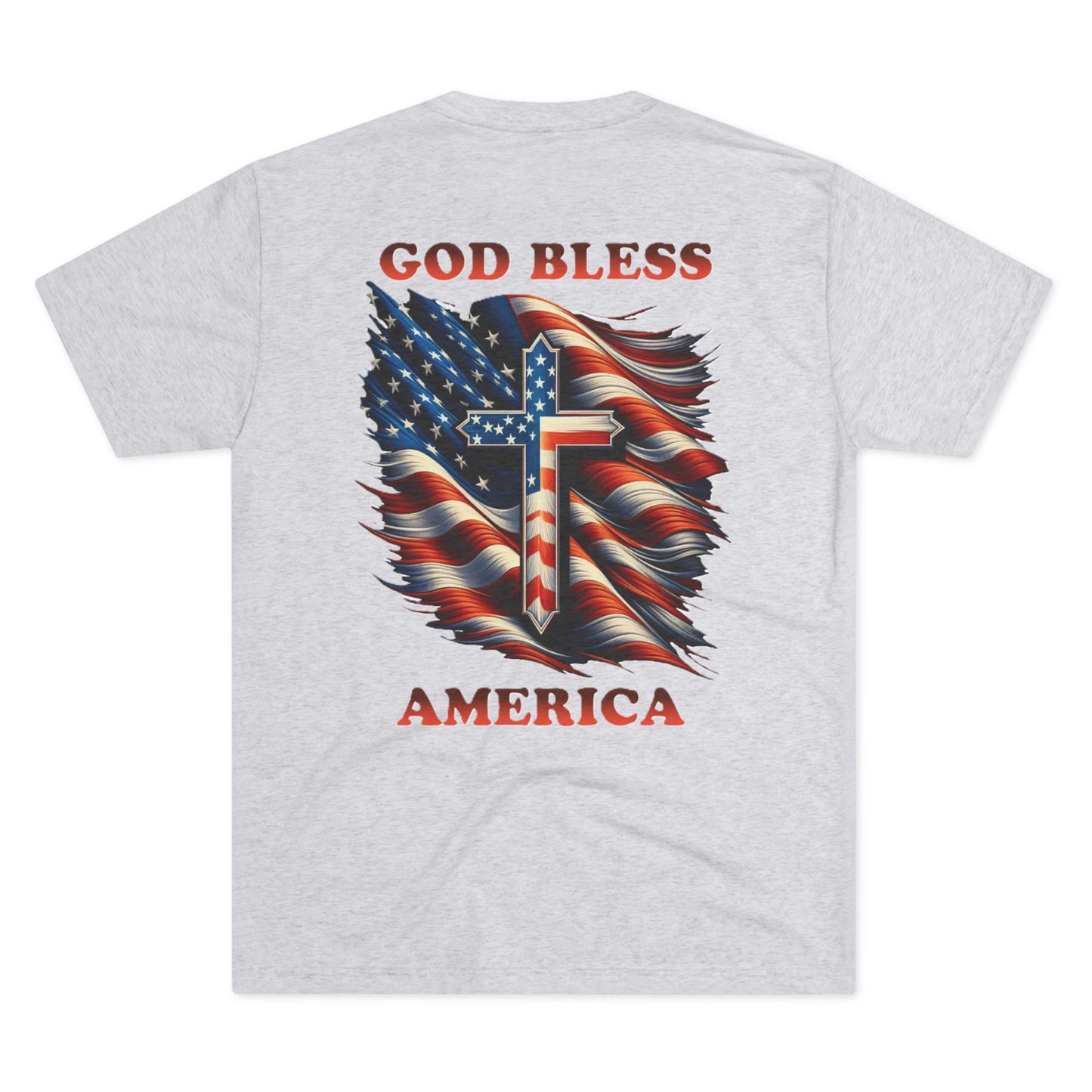 Unisex Tri-Blend Crew Tee "GOD BLESS AMERICA"