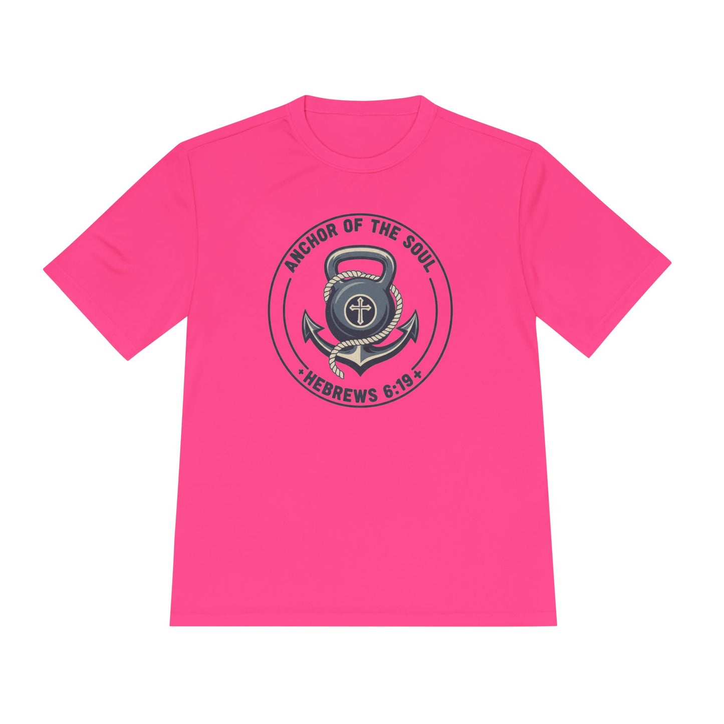 Hebrews 6:19 Anchor of the Soul Moisture-Wicking Workout Tee