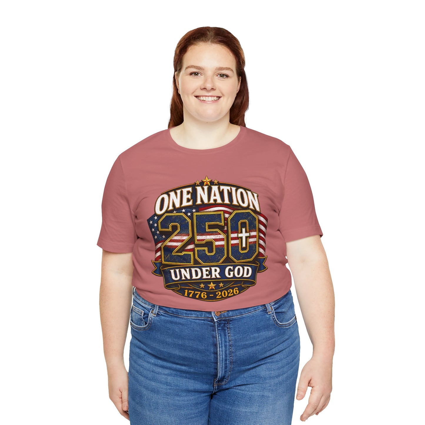 250th USA Independence T-Shirt — "One Nation Under God" 1776–2026 Patriotic Tee