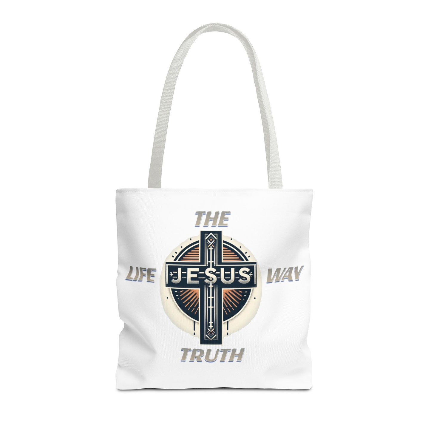 Tote Bag (AOP)"JESUS IS THE WAY TRUTH LIFE"