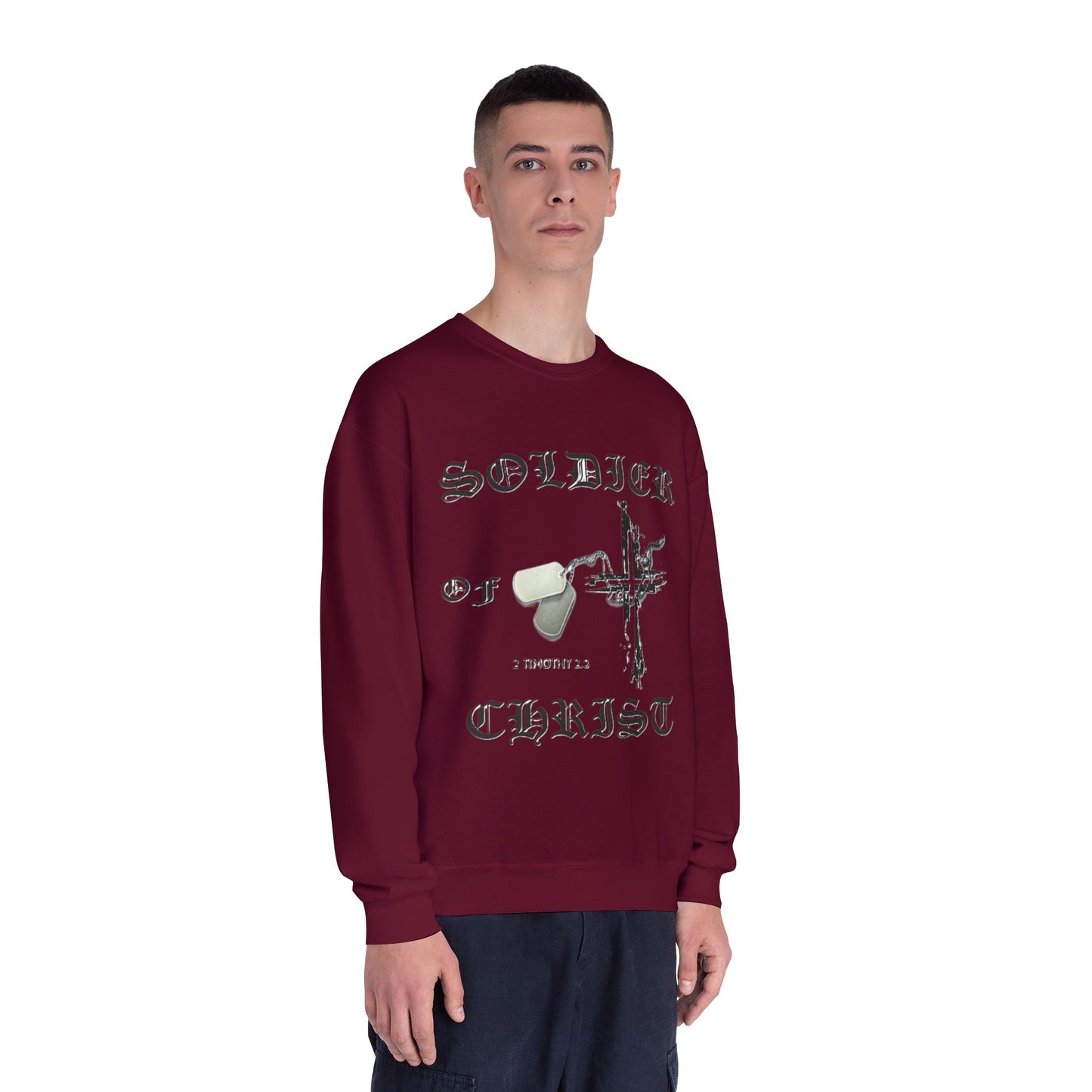Christian Military Sweatshirt: Soldier of Christ Unisex NuBlend® Crewneck