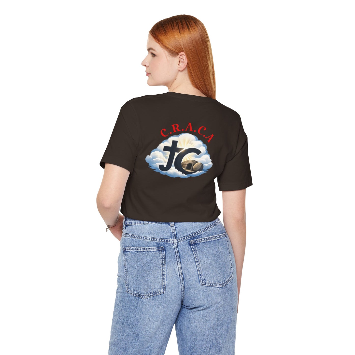 Christian JC Cross Tee — CRACA (Crucified.Risen.And.Coming.Again) Graphic T‑Shirt