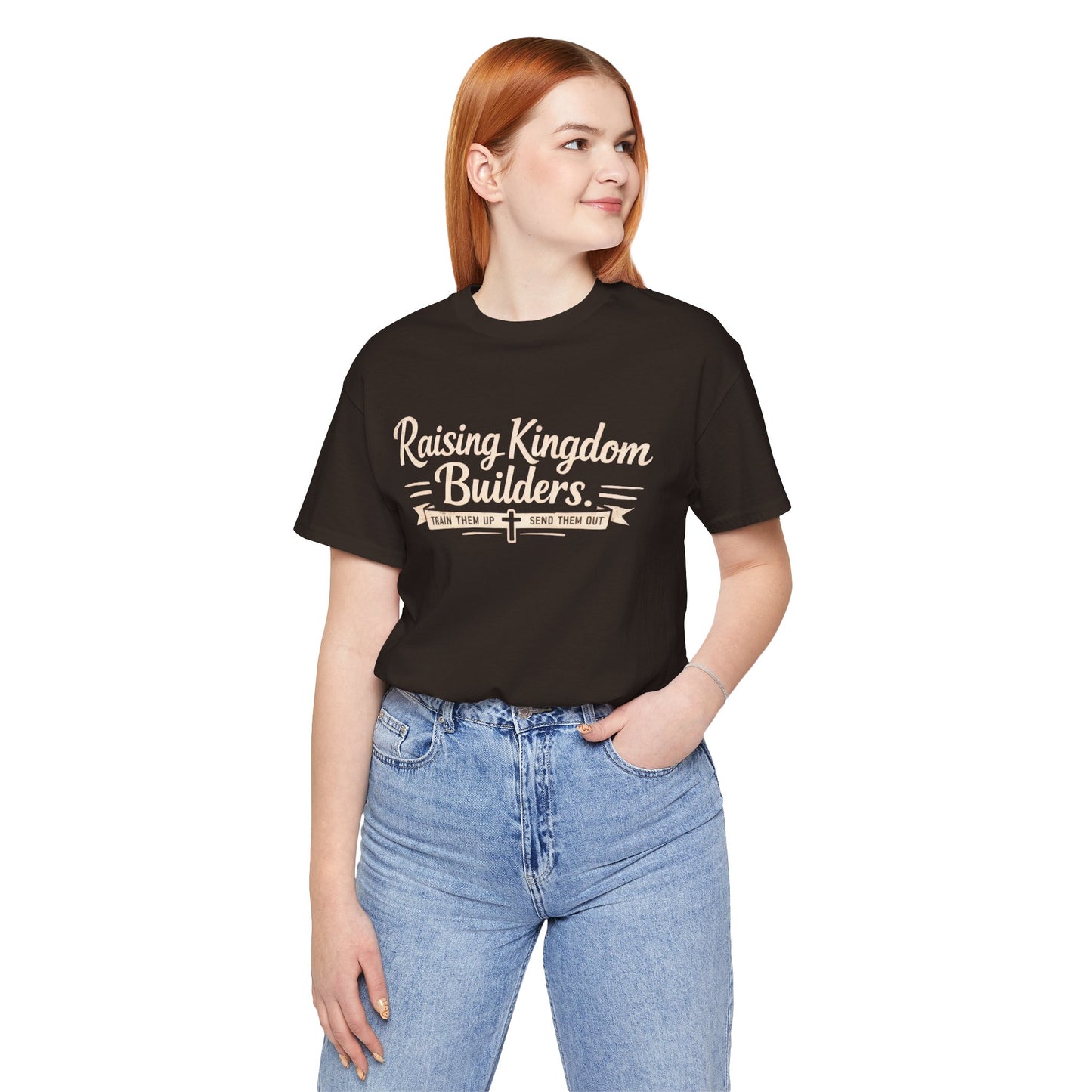 Raising Kingdom Builders Tee – Train Them Up, Send Them Out Christian Youth T-Shirt