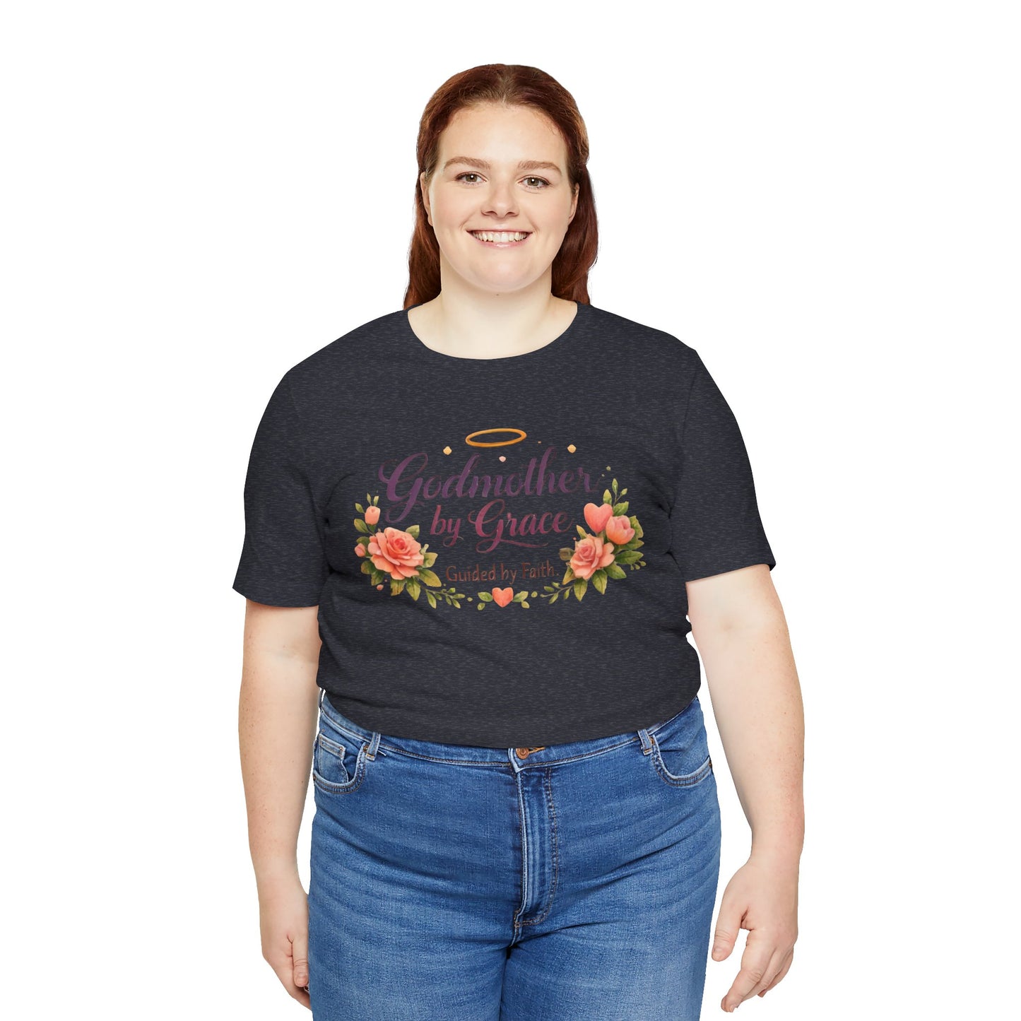 Godmother by Grace Floral Tee — 'Guided by Faith' Godmother T-Shirt