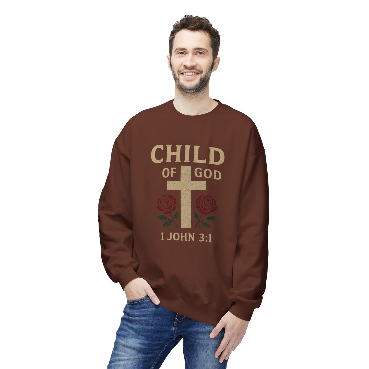 Christian Sweatshirt - 1 John 3:1 'Child of God'