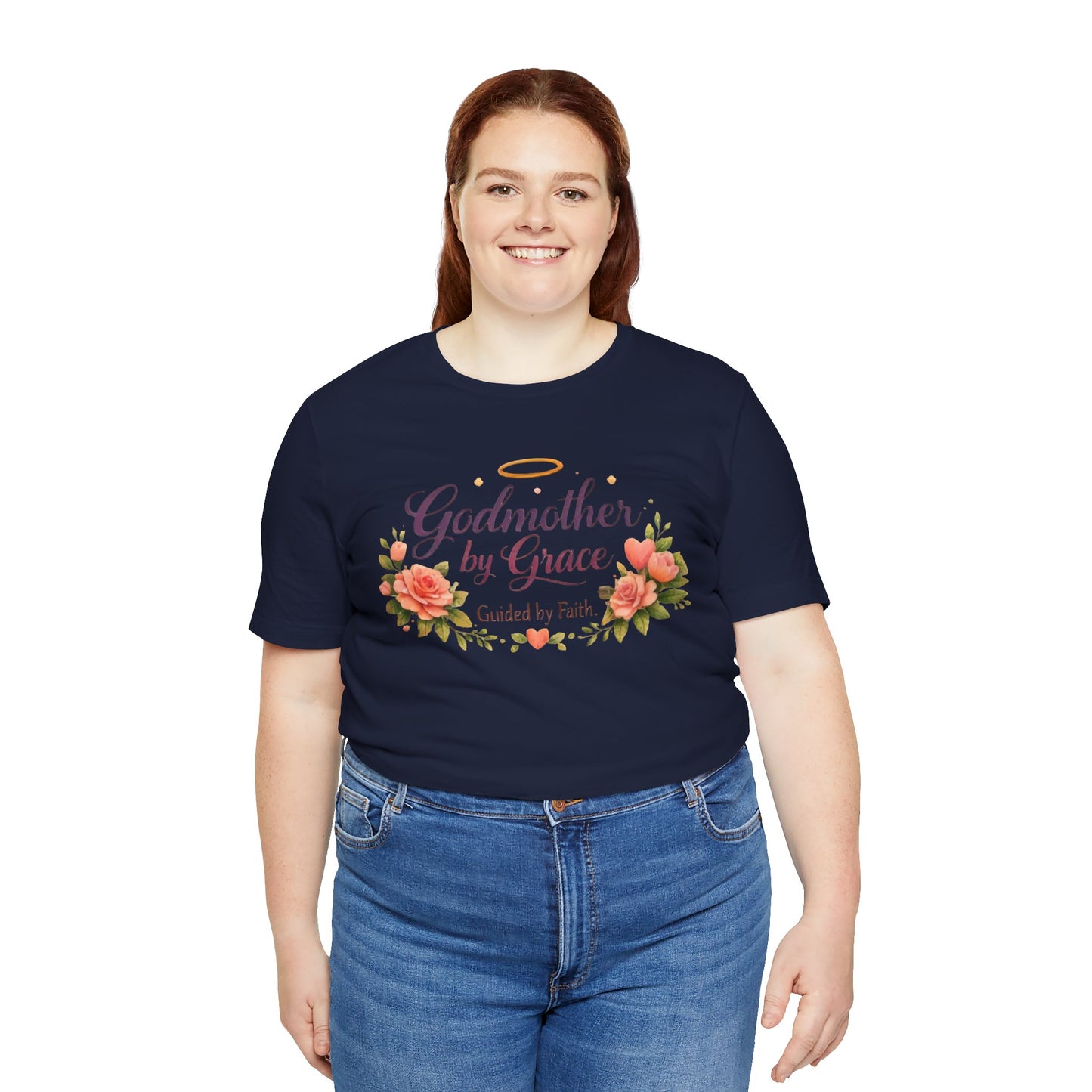 Godmother by Grace Floral Tee — 'Guided by Faith' Godmother T-Shirt