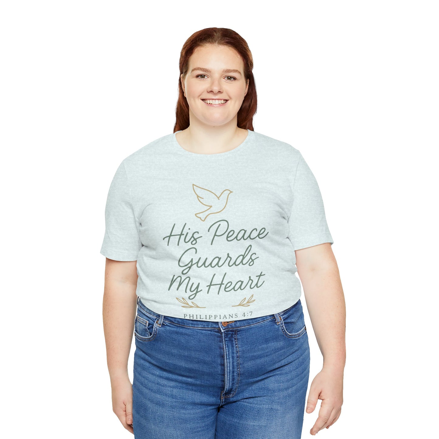 His Peace Guards My Heart Tee — Philippians 4:7 Christian Dove T-Shirt