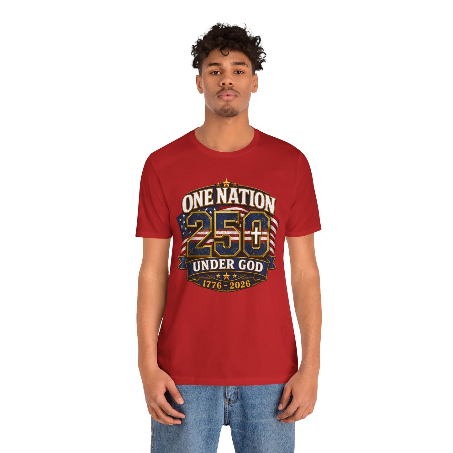 250th USA Independence T-Shirt — "One Nation Under God" 1776–2026 Patriotic Tee
