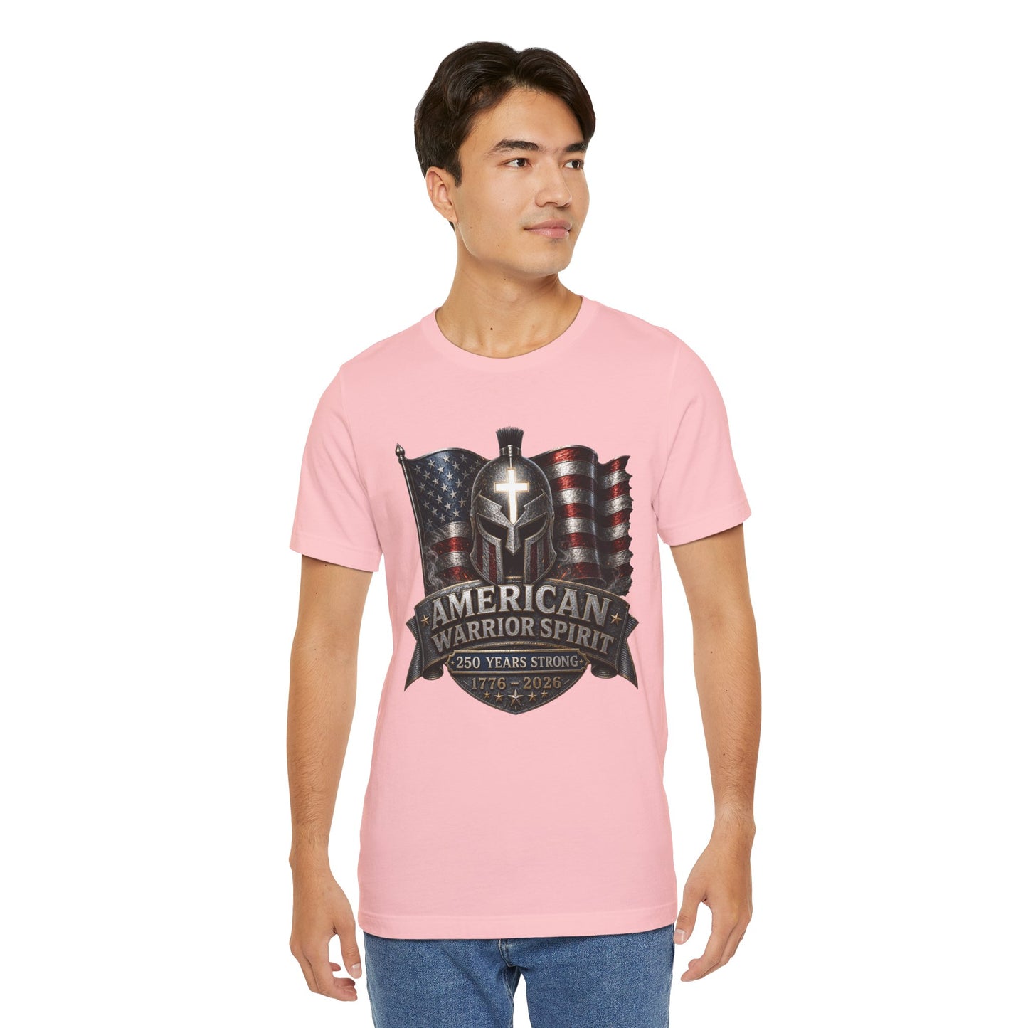 American Warrior Spirit T-Shirt – Patriotic 250 Years Strong Tee (1776–2026)