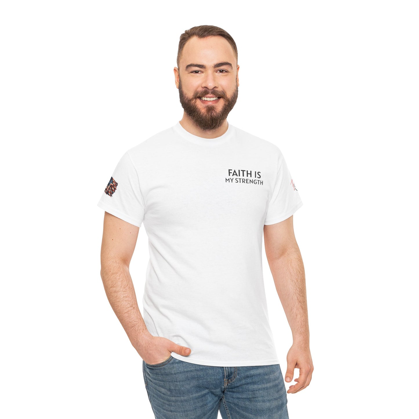 Christian Tee - Philippians 4:13 'Faith Is My Strength' (Copy)