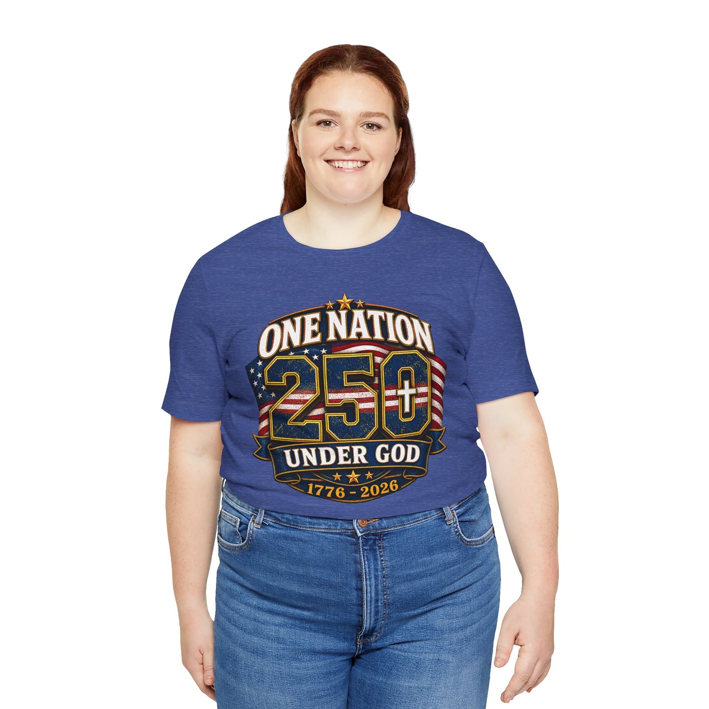 250th USA Independence T-Shirt — "One Nation Under God" 1776–2026 Patriotic Tee
