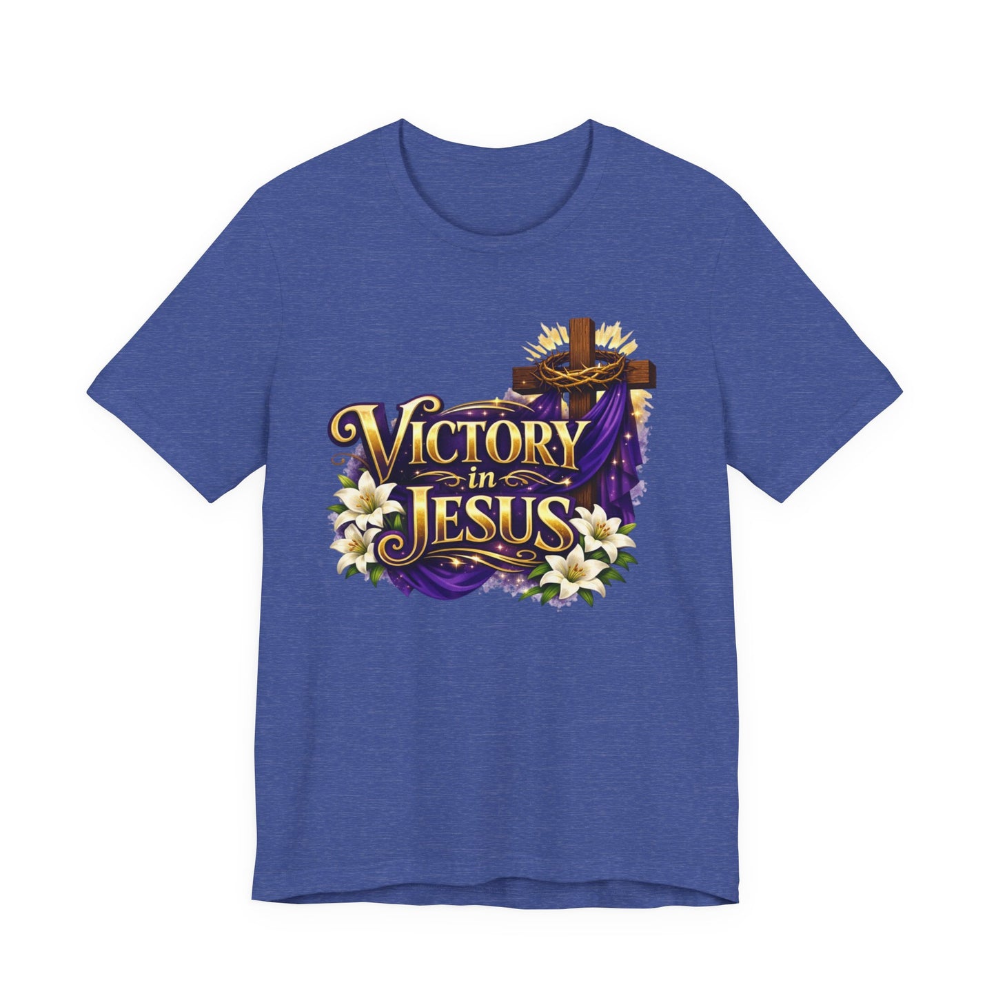 Victory In Jesus Christian T-Shirt — Cross Faith Tee
