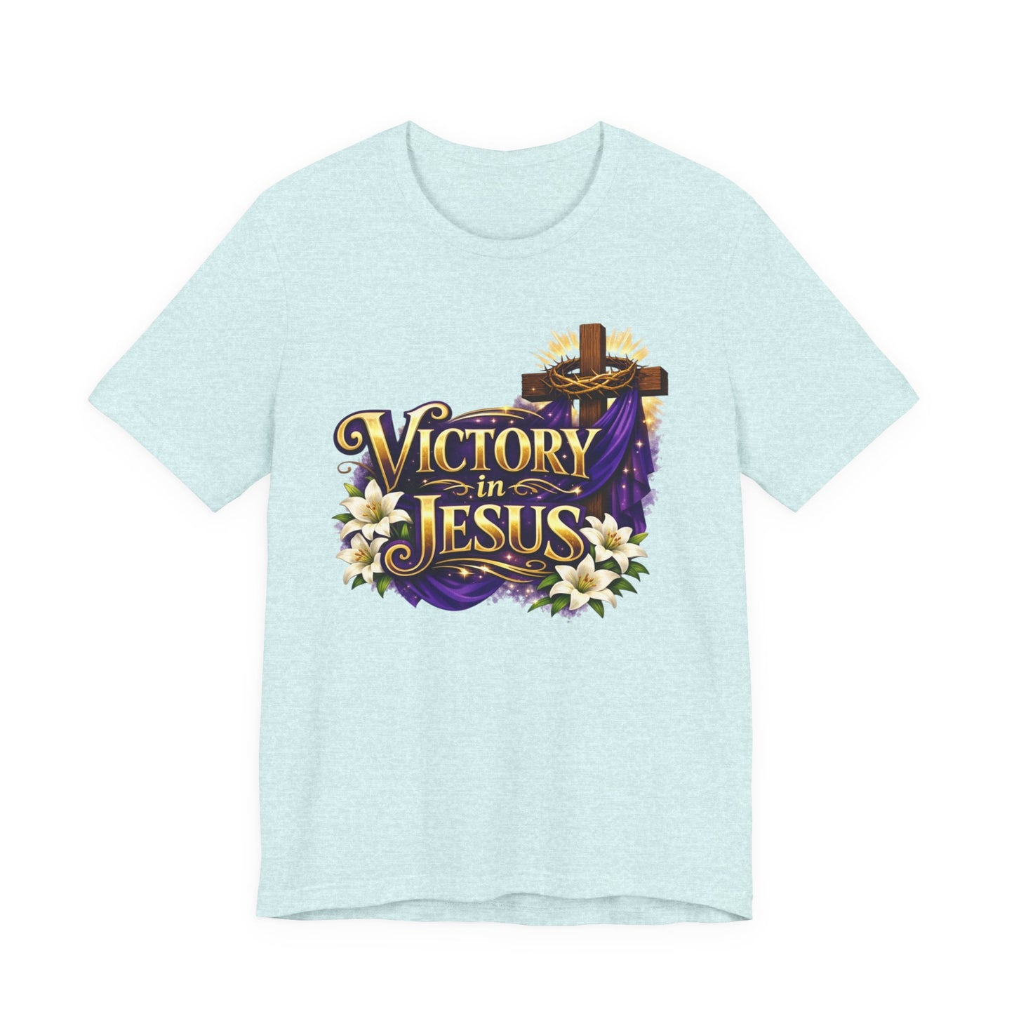 Victory In Jesus Christian T-Shirt — Cross Faith Tee