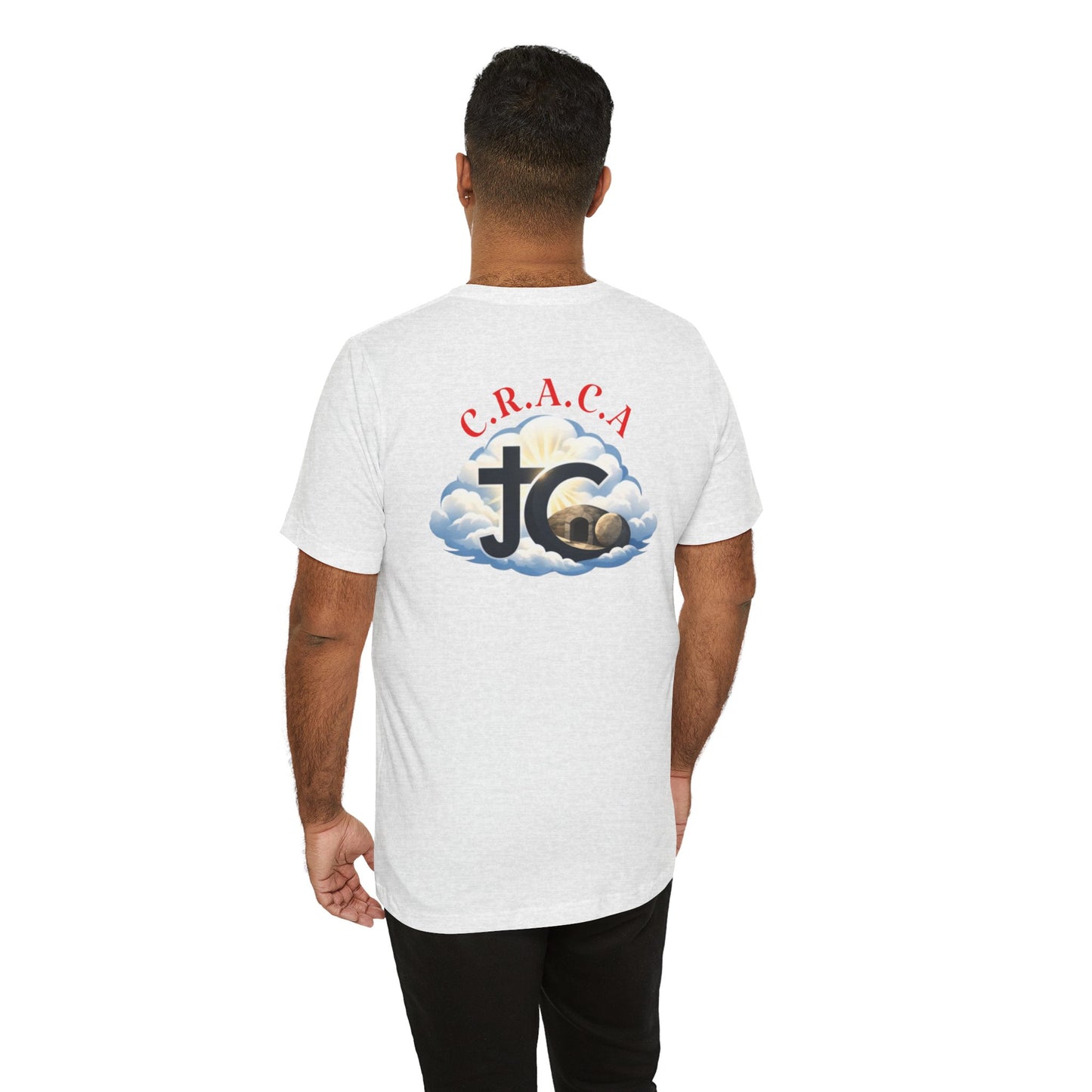 Christian JC Cross Tee — CRACA (Crucified.Risen.And.Coming.Again) Graphic T‑Shirt