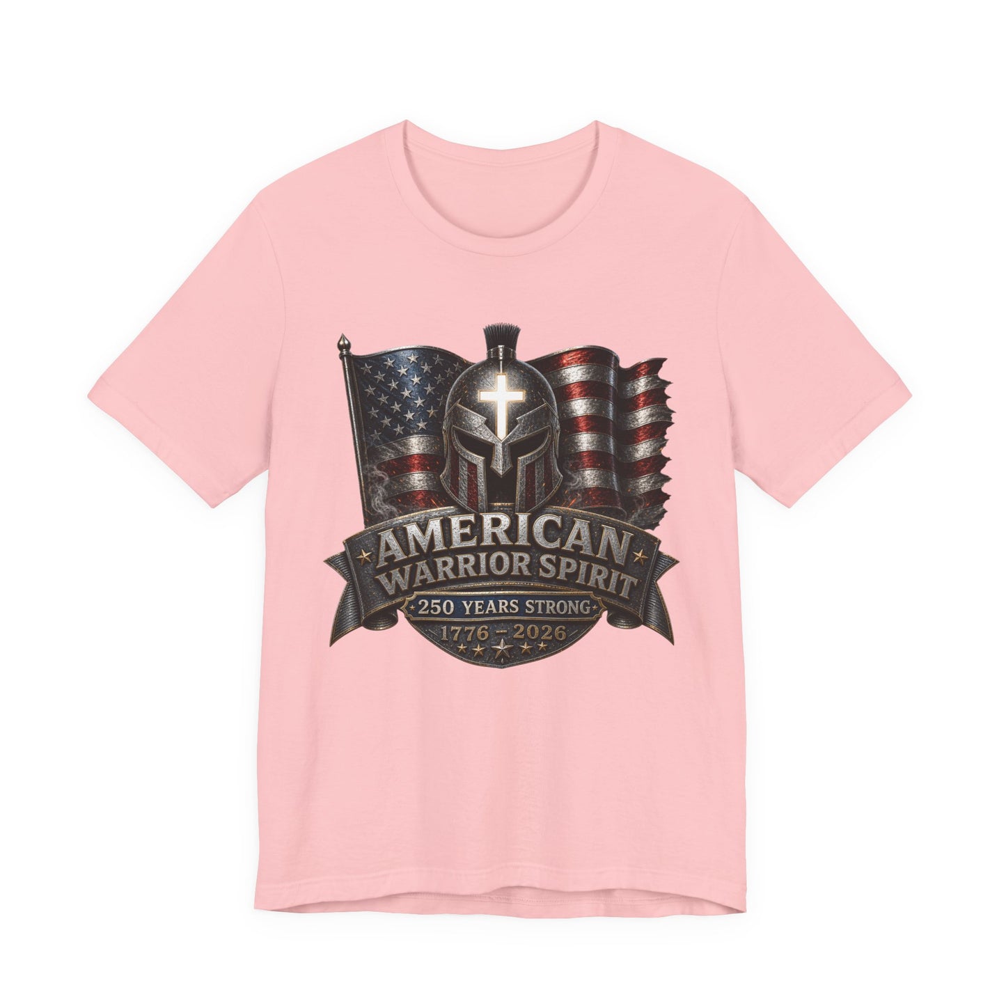 American Warrior Spirit T-Shirt – Patriotic 250 Years Strong Tee (1776–2026)