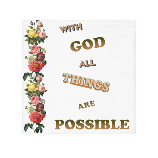Face Towel "With GOD All Things Are Possible"