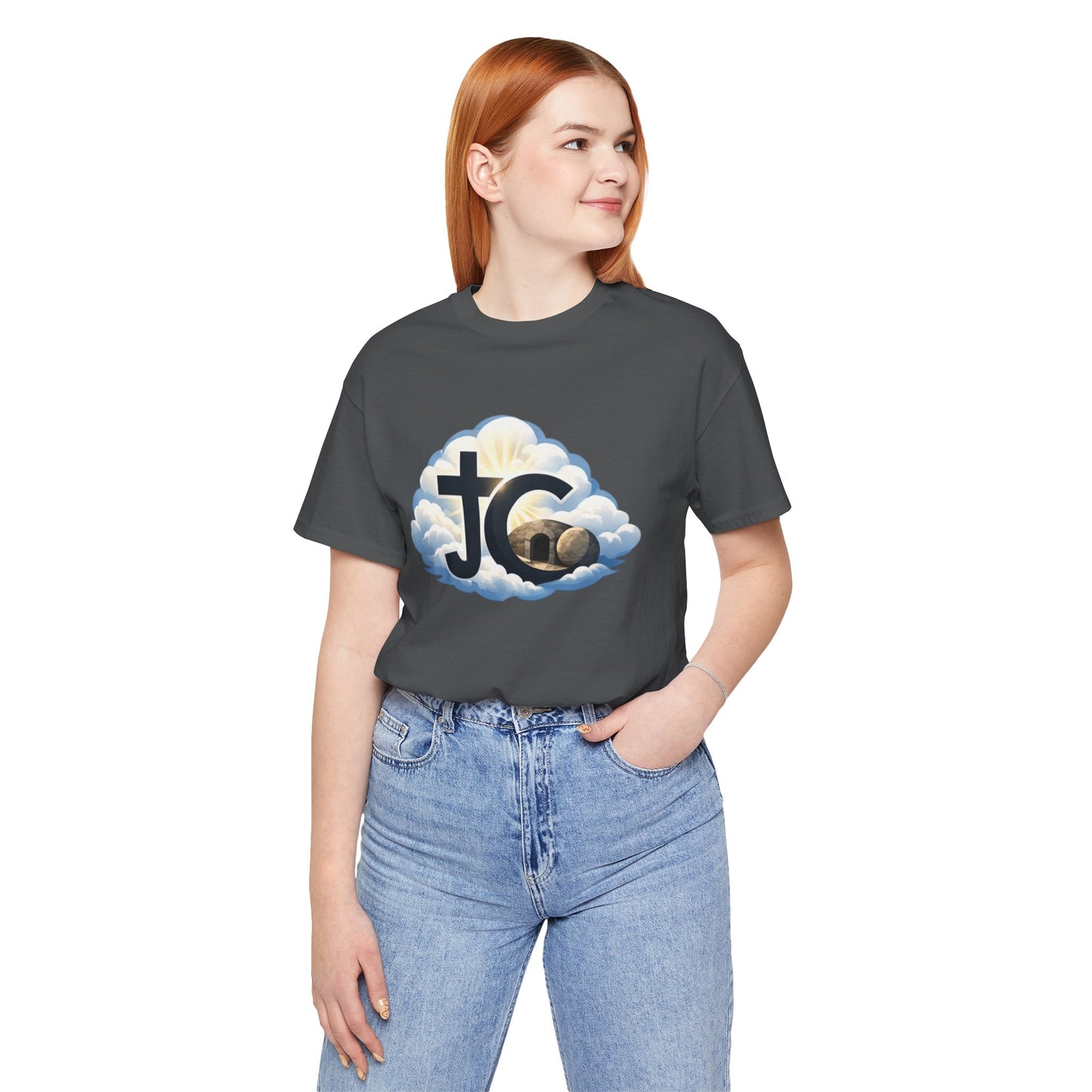 Jesus Christ (JC) Cross Tee — Crucified, Risen & Coming Again