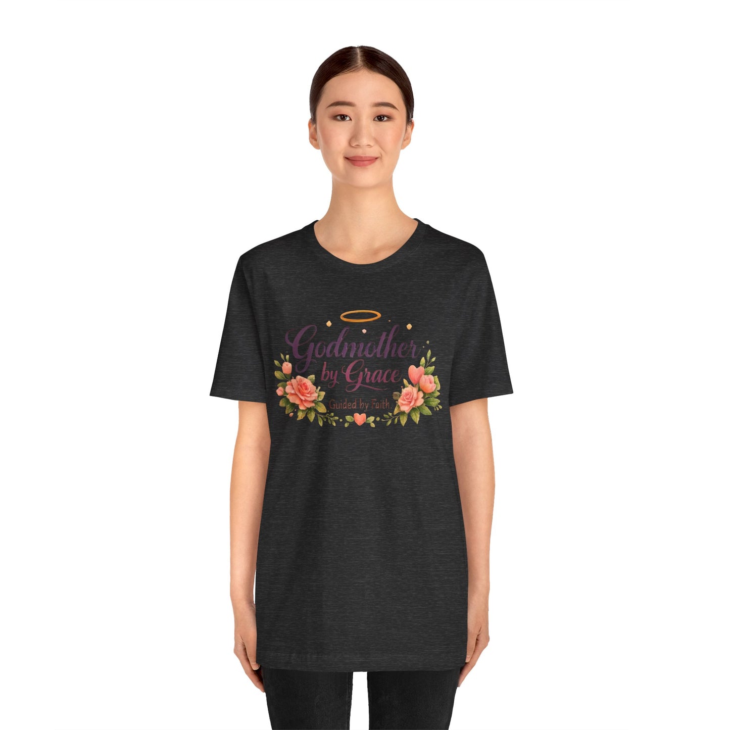 Godmother by Grace Floral Tee — 'Guided by Faith' Godmother T-Shirt
