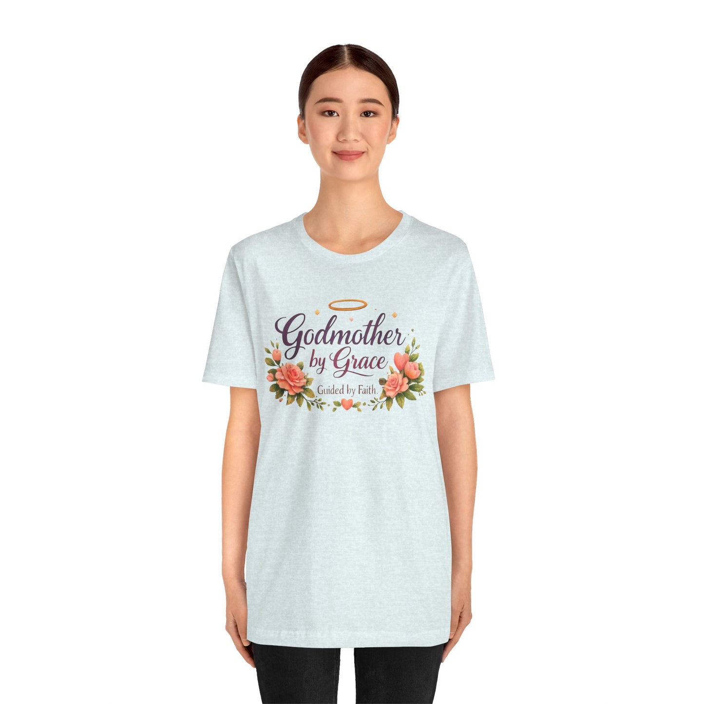 Godmother by Grace Floral Tee — 'Guided by Faith' Godmother T-Shirt