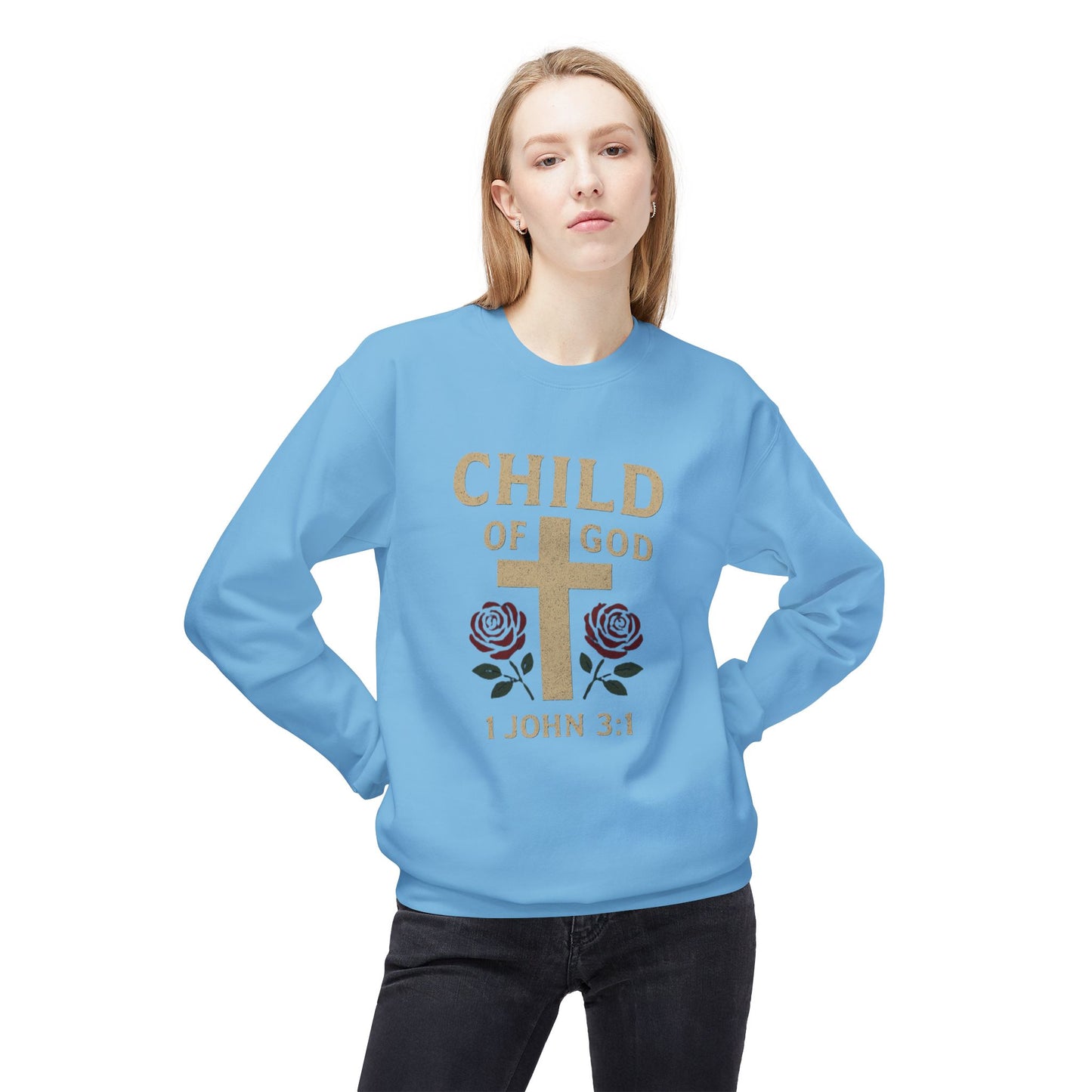 Christian Sweatshirt - 1 John 3:1 'Child of God'