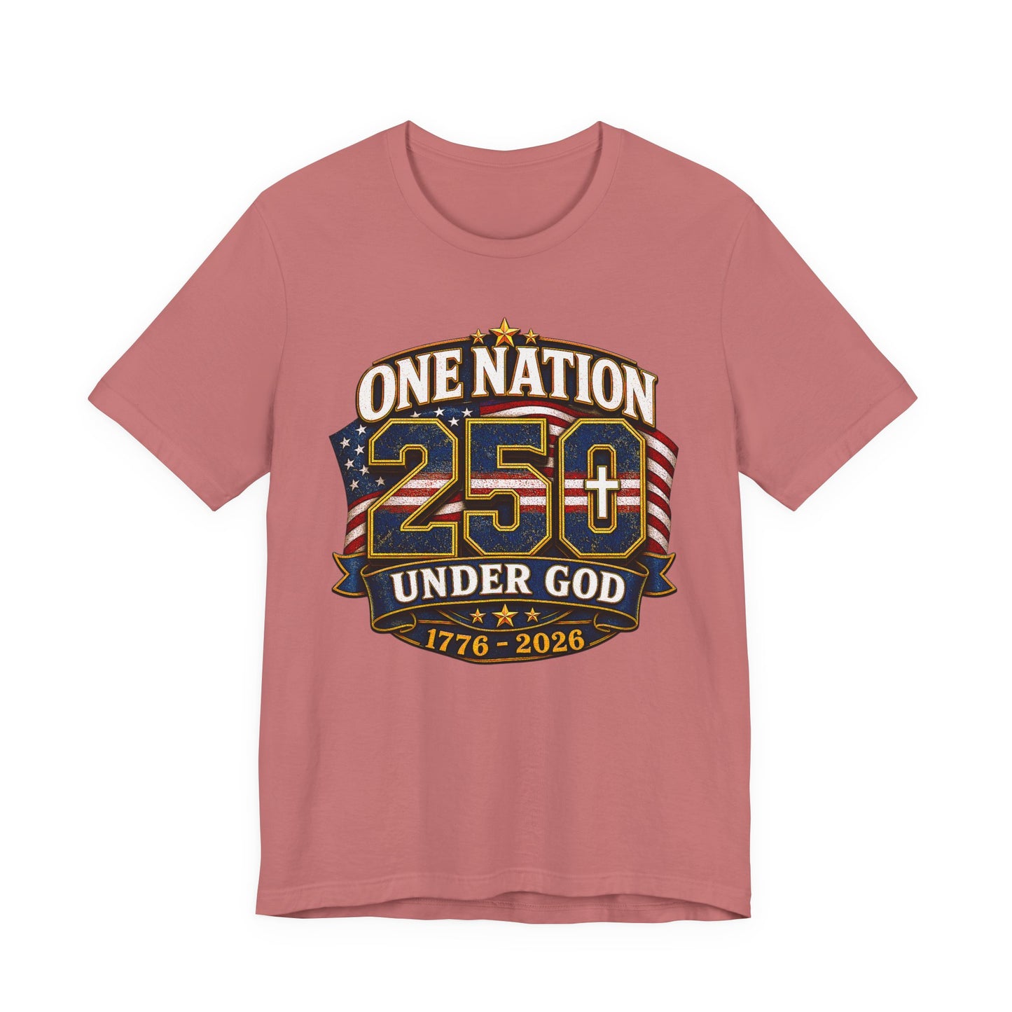 250th USA Independence T-Shirt — "One Nation Under God" 1776–2026 Patriotic Tee