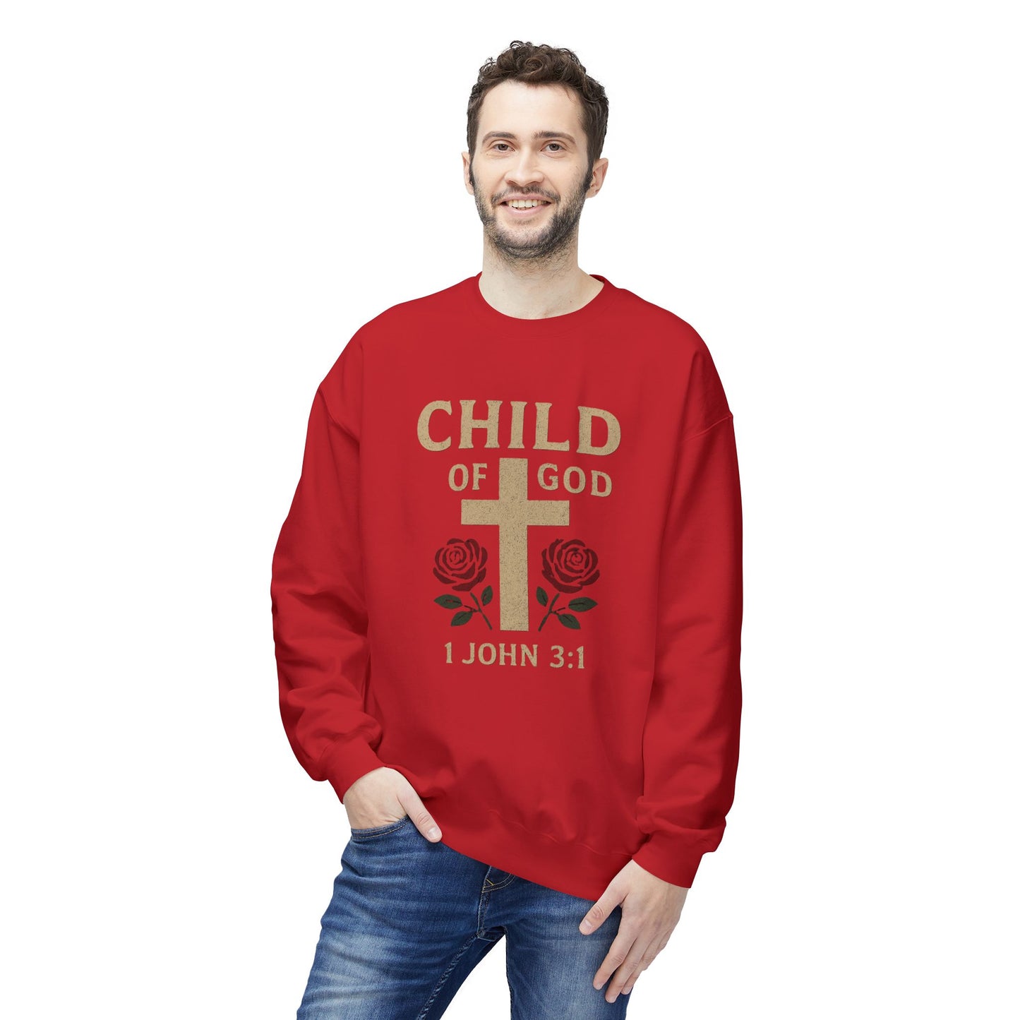 Christian Sweatshirt - 1 John 3:1 'Child of God'