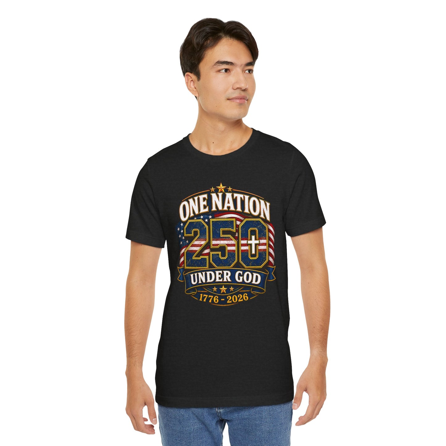 250th USA Independence T-Shirt — "One Nation Under God" 1776–2026 Patriotic Tee