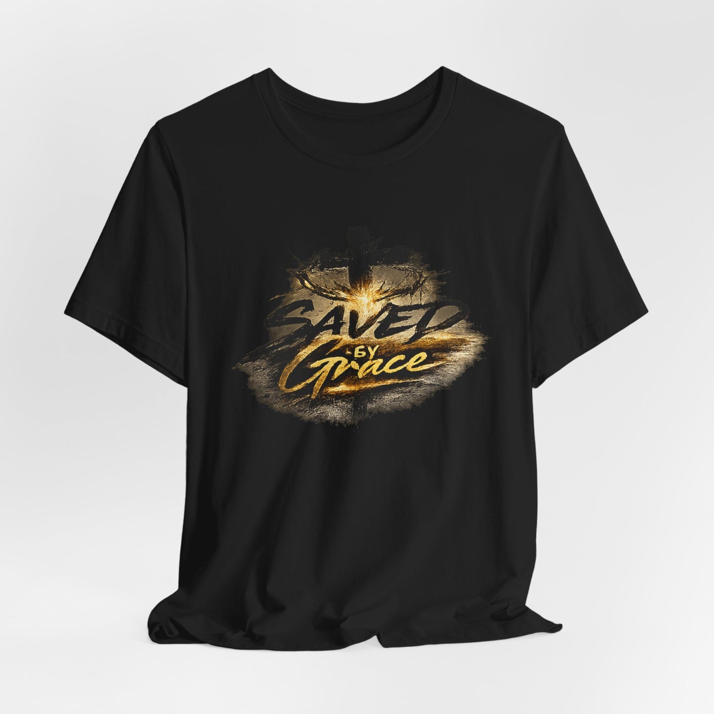 Saved By Grace T‑Shirt — Christian Cross Faith Tee