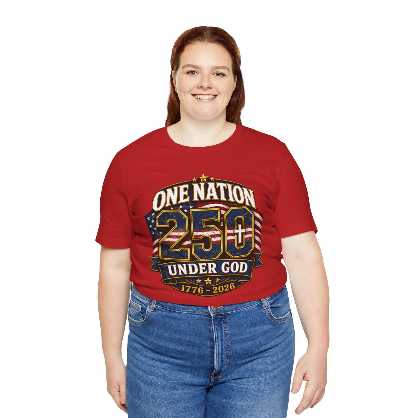 250th USA Independence T-Shirt — "One Nation Under God" 1776–2026 Patriotic Tee