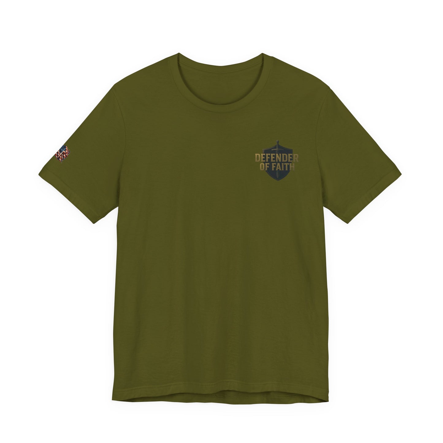Psalm 144:1 'Defender of Faith' T-Shirt — Christian Scripture Tee