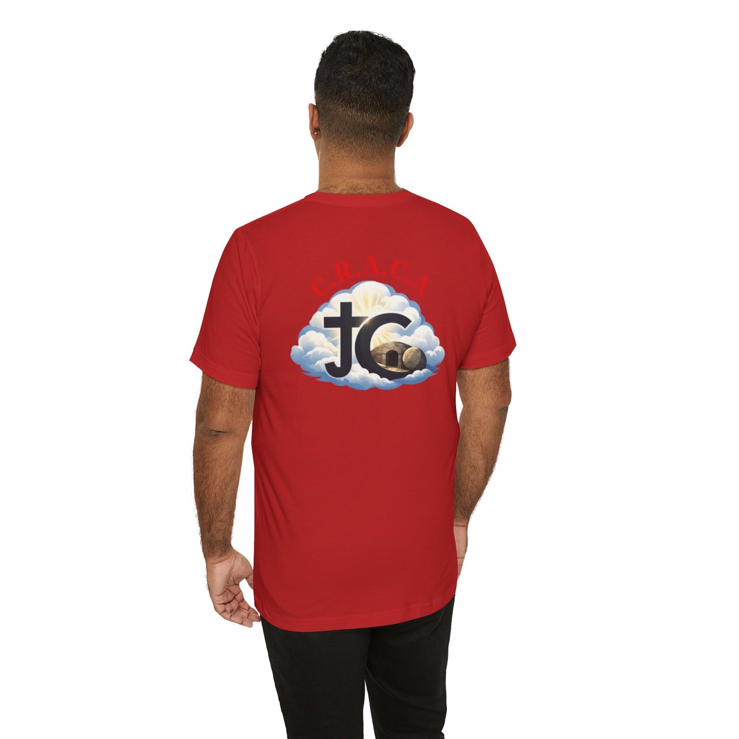 Christian JC Cross Tee — CRACA (Crucified.Risen.And.Coming.Again) Graphic T‑Shirt