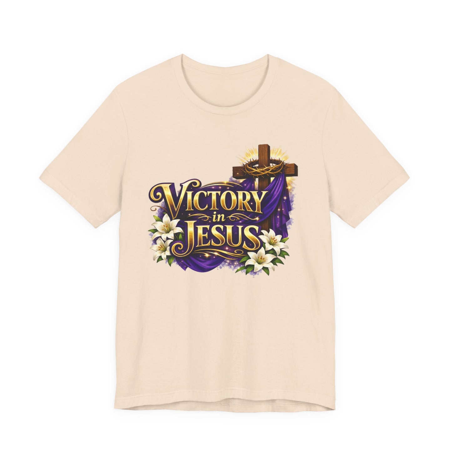 Victory In Jesus Christian T-Shirt — Cross Faith Tee