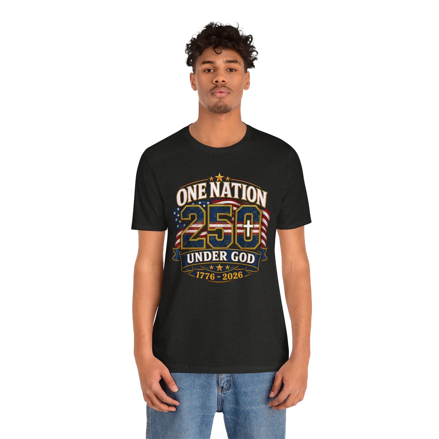 250th USA Independence T-Shirt — "One Nation Under God" 1776–2026 Patriotic Tee
