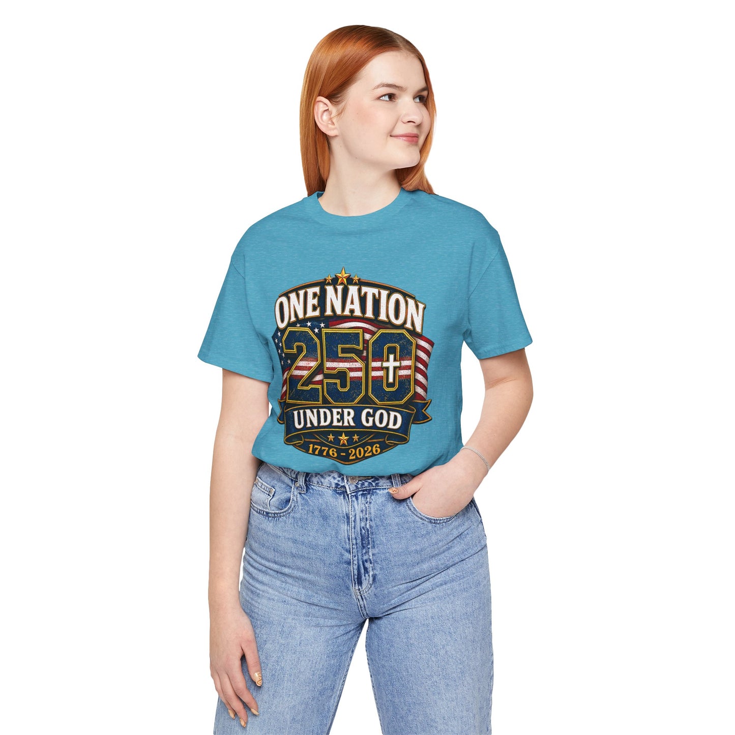 250th USA Independence T-Shirt — "One Nation Under God" 1776–2026 Patriotic Tee