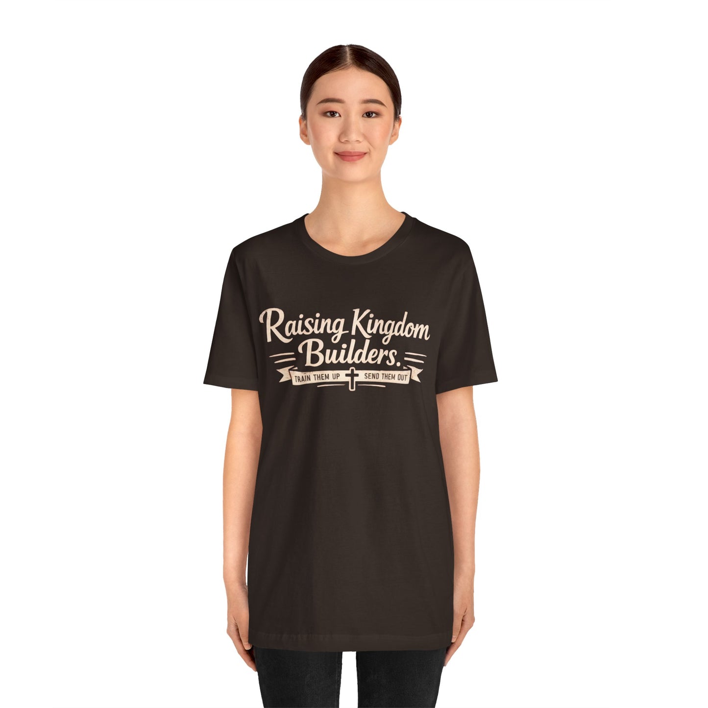 Raising Kingdom Builders Tee – Train Them Up, Send Them Out Christian Youth T-Shirt