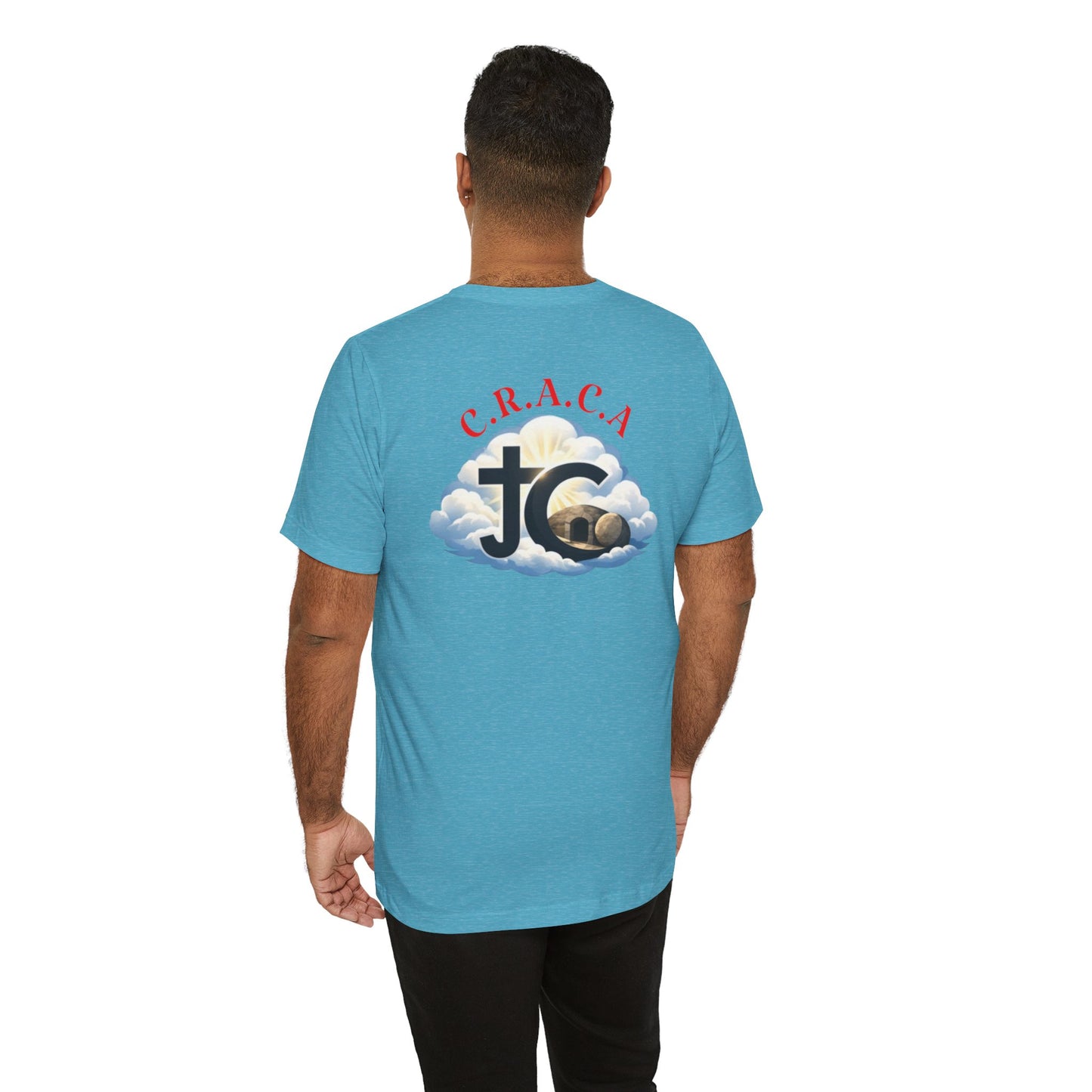 Christian JC Cross Tee — CRACA (Crucified.Risen.And.Coming.Again) Graphic T‑Shirt