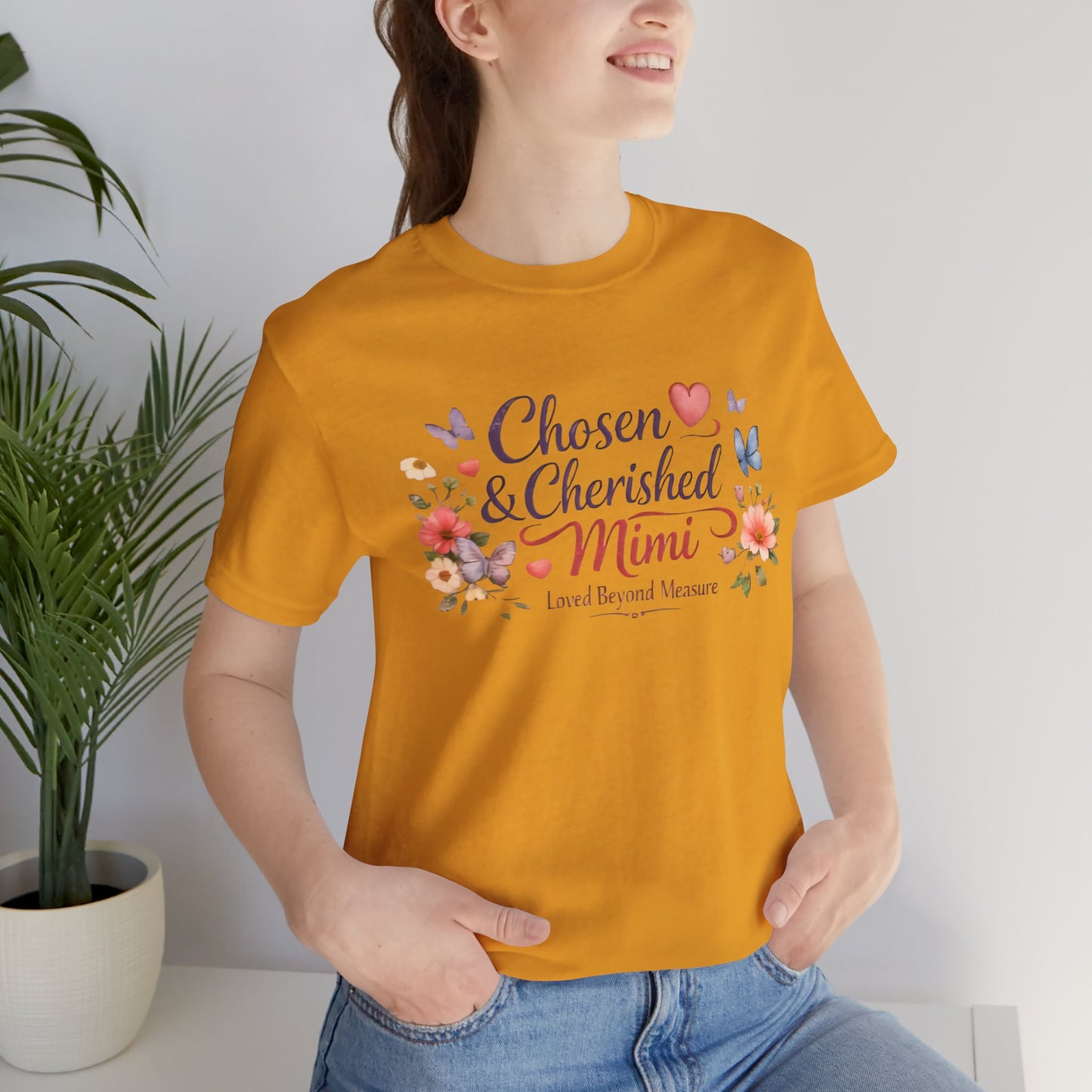 Chosen & Cherished Mimi Tee — Floral 'Loved Beyond Measure' Grandma Shirt