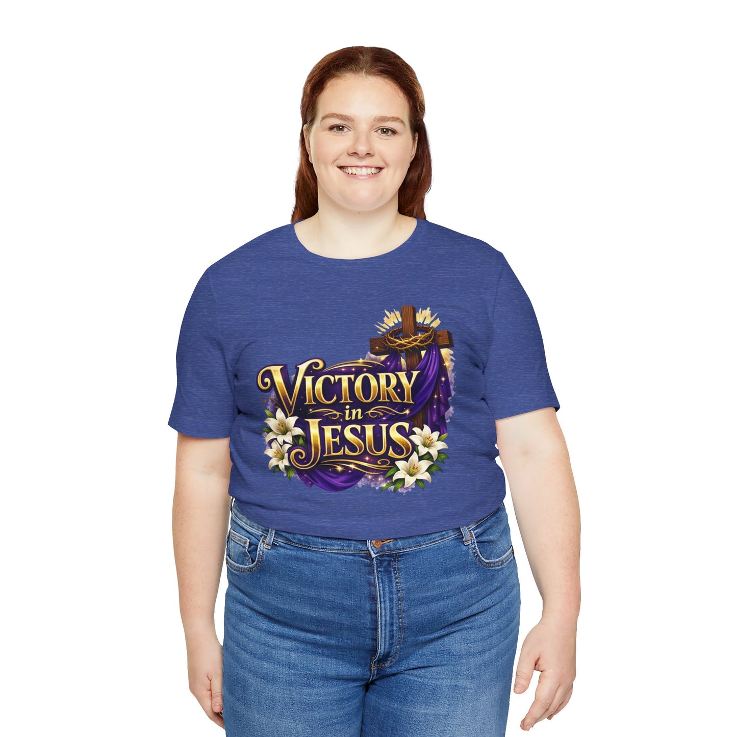 Victory In Jesus Christian T-Shirt — Cross Faith Tee