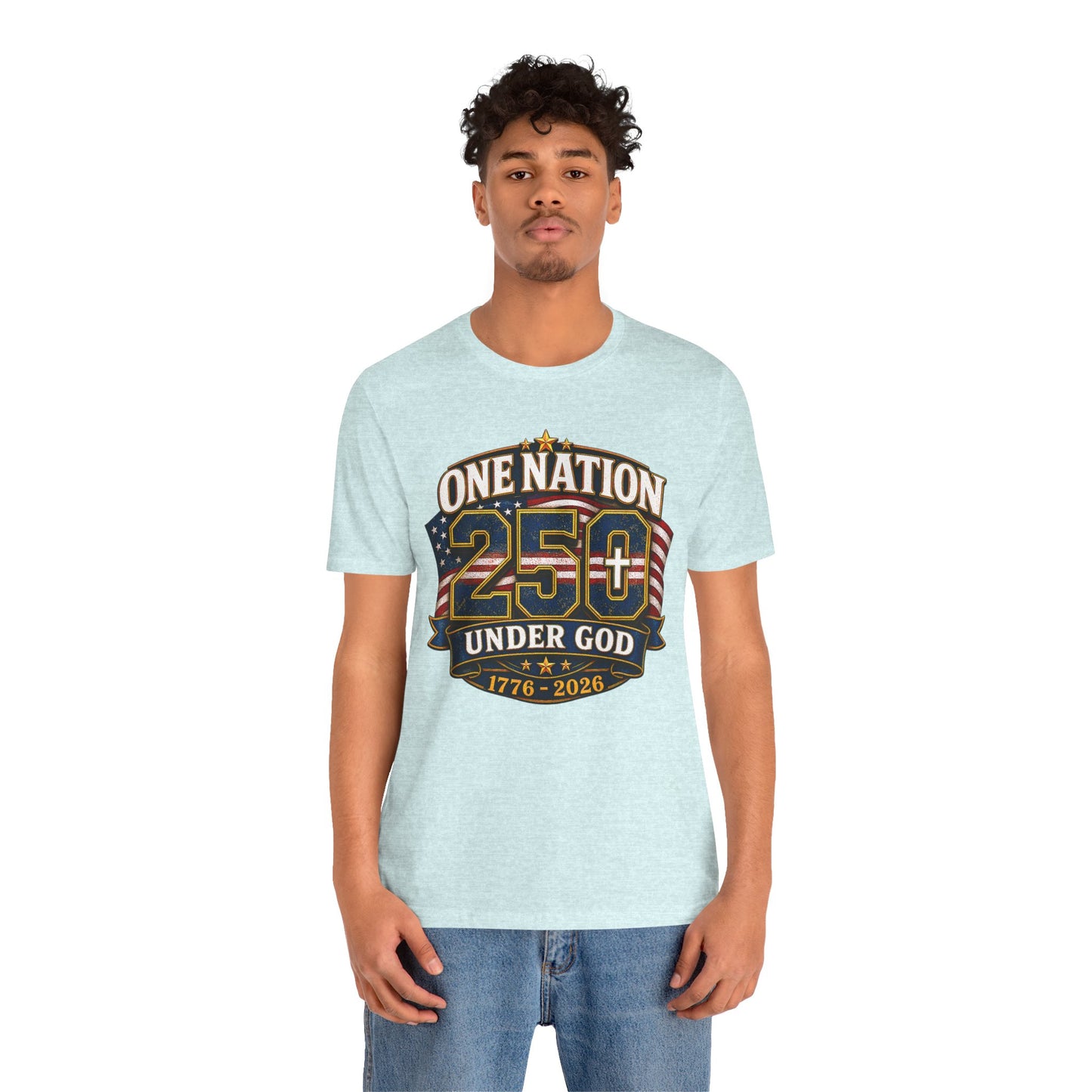 250th USA Independence T-Shirt — "One Nation Under God" 1776–2026 Patriotic Tee