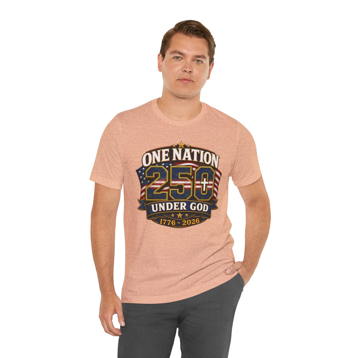 250th USA Independence T-Shirt — "One Nation Under God" 1776–2026 Patriotic Tee