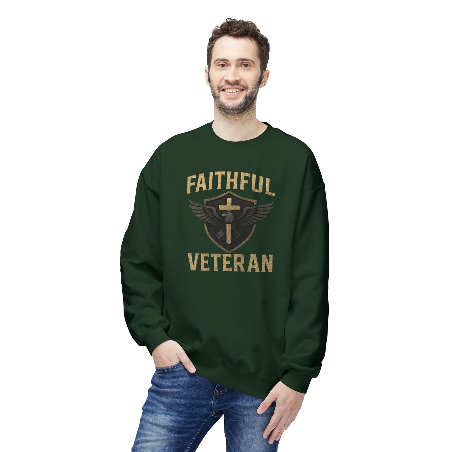 Faithful Veteran Crewneck Sweatshirt Design