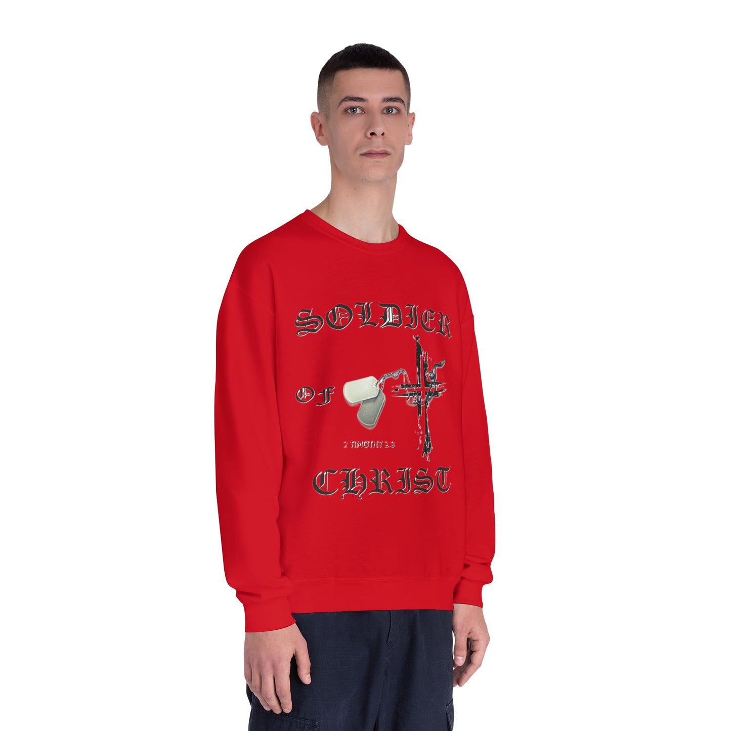 Christian Military Sweatshirt: Soldier of Christ Unisex NuBlend® Crewneck