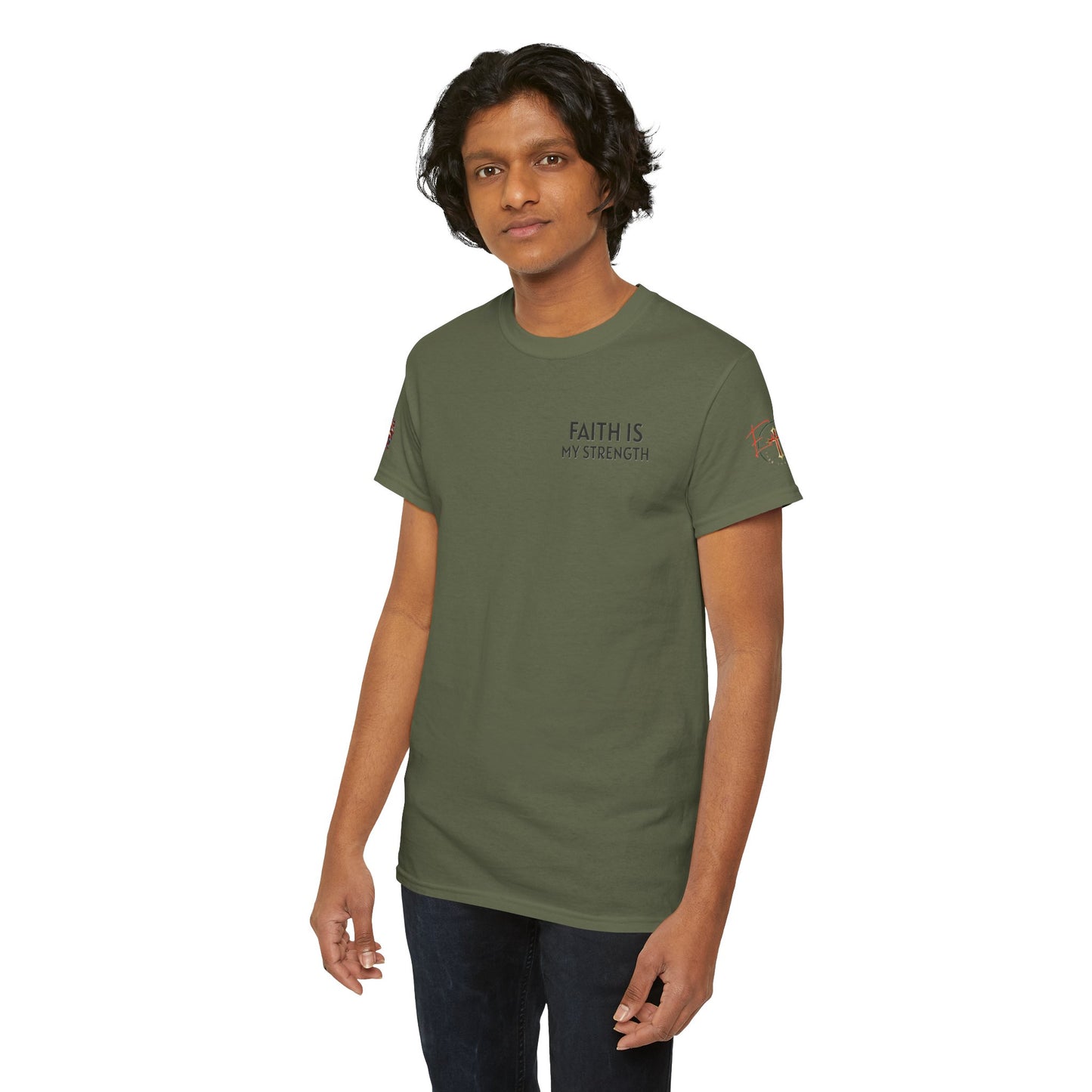 Christian Tee - Philippians 4:13 'Faith Is My Strength'