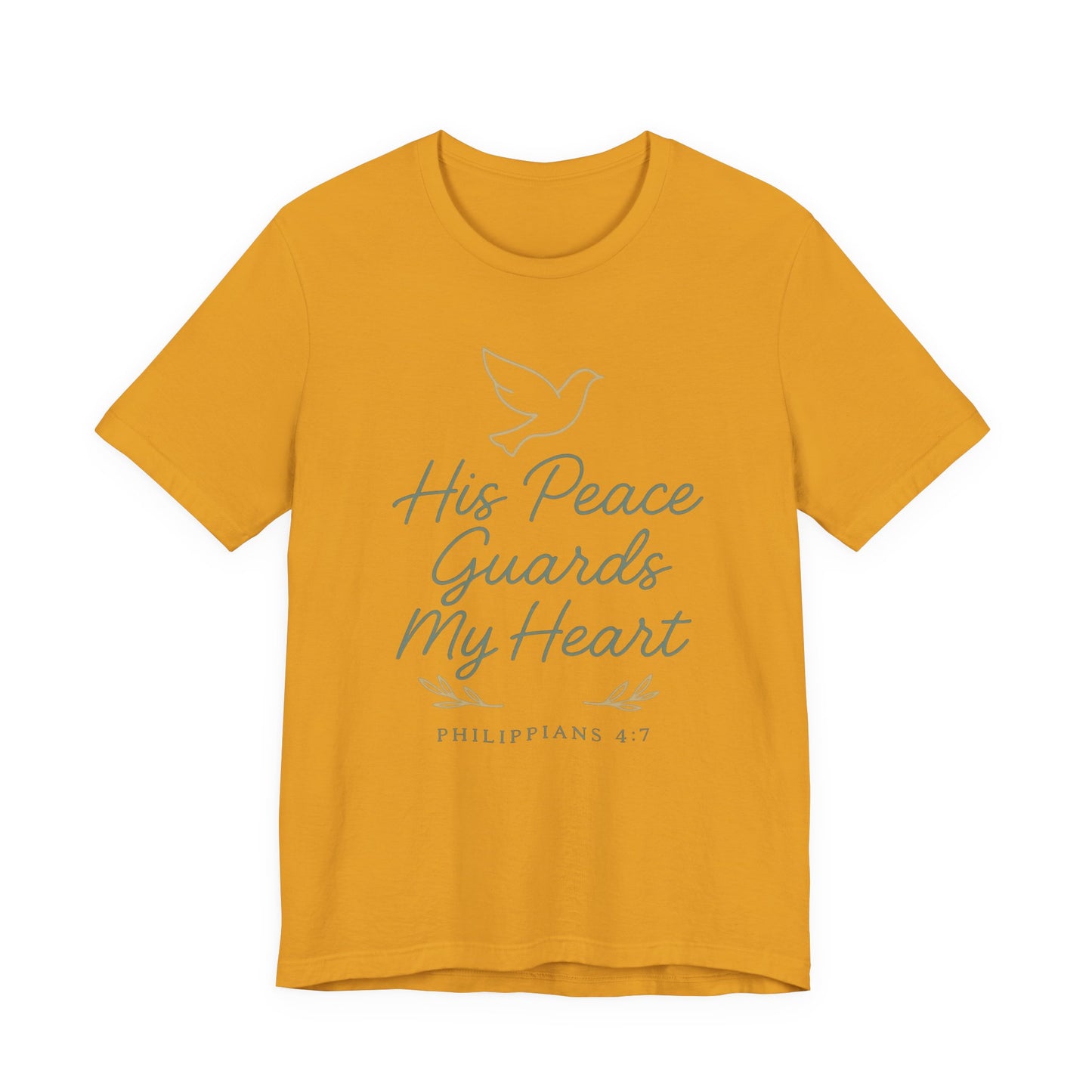 His Peace Guards My Heart Tee — Philippians 4:7 Christian Dove T-Shirt
