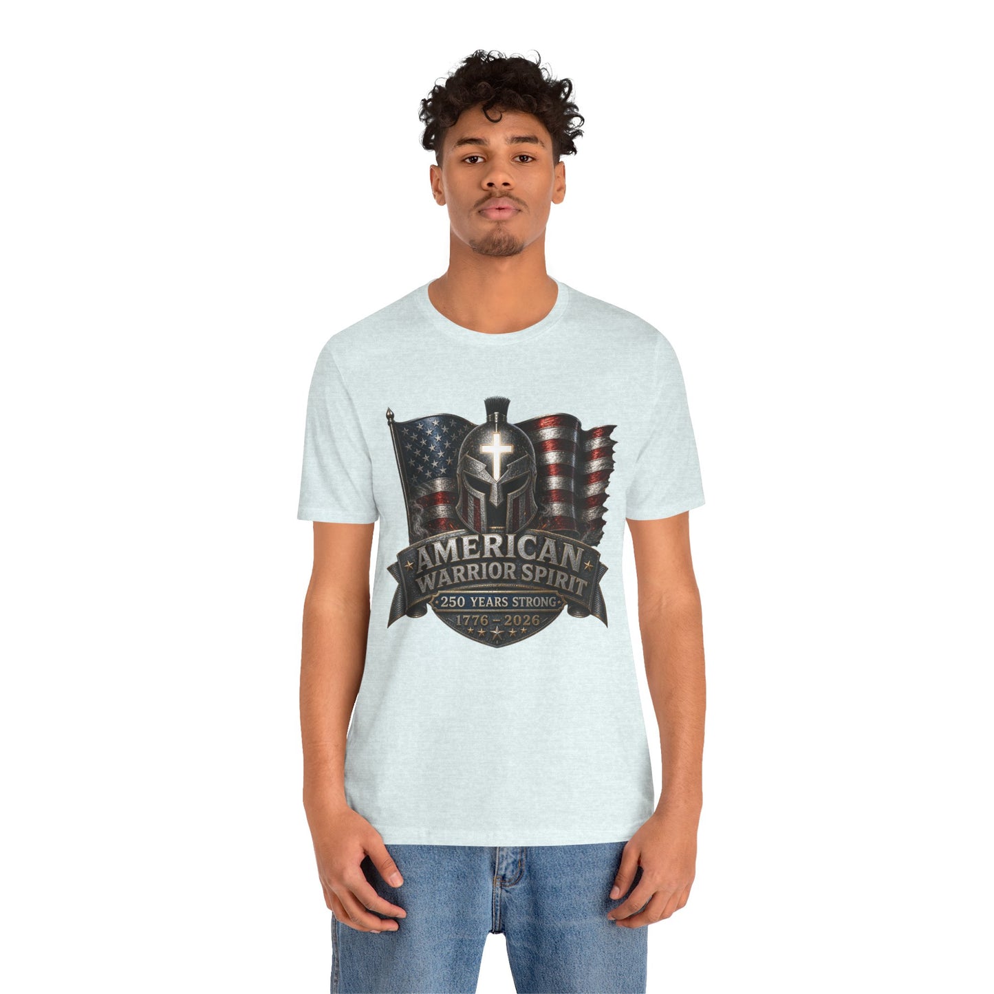 American Warrior Spirit T-Shirt – Patriotic 250 Years Strong Tee (1776–2026)